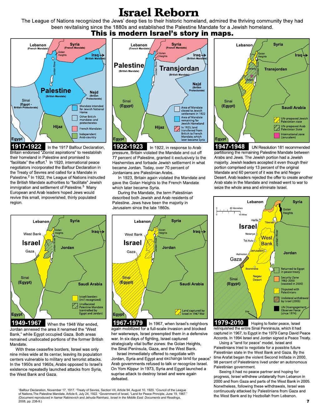 Η πραγματική ιστορία του Ισραήλ σε 6 χάρτες, 1917-2010: This is modern Israel's story in 6 maps 1917-2010